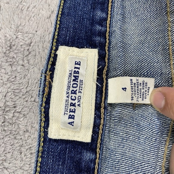 Abercrombie & Fitch Jean Shorts Womens Size 4 Blue - Picture 8 of 13